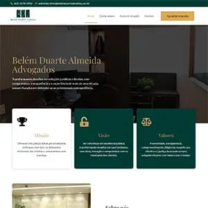 Site criado para Belém Duarte Almeida - Portfólio Seu Site Advogados