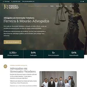Site criado para Ferreira & Mourão - Portfólio Seu Site Advogados