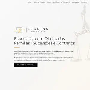 Site criado para Seguins Advocacia - Portfólio Seu Site Advogados