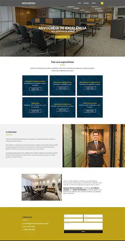 Criação de site para advogado e escritório de advocacia Márcio Bernardino Advocacia