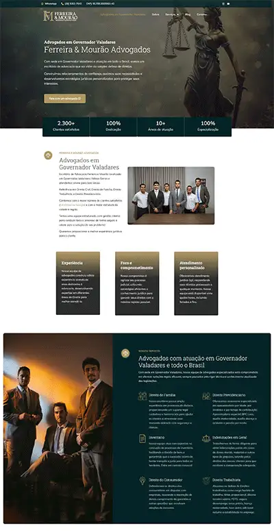 Site para escritório de advocacia Ferreira Mourão